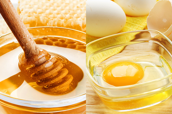 Mặt nạ lòng trắng trứng gà và mật ong là cách trị mụn cám ở mặt hiệu quả1
